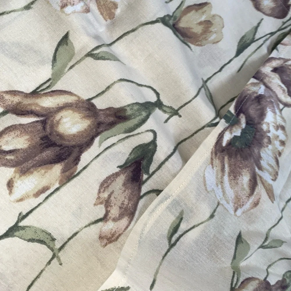Vintage Cannon Standard Pillow Shams Floral Cottage Shabby Set (2)‎ USA Made